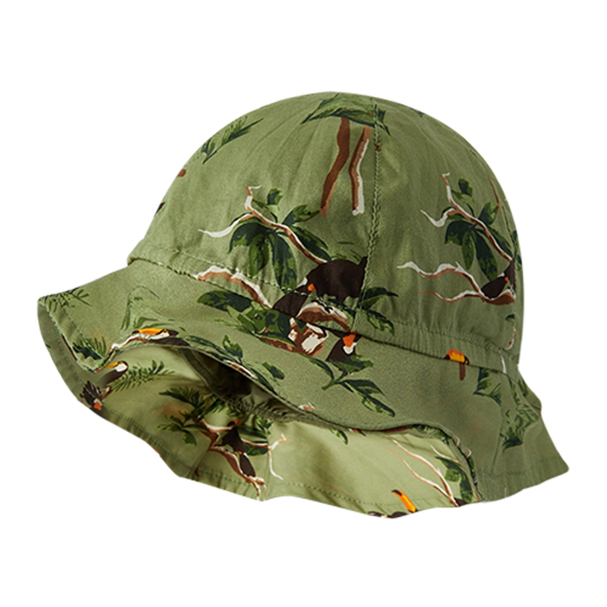 Milkbarn Kids Cotton Sunshine Peekaboo Hat baby Accessories Hat in Toucan fabric Front