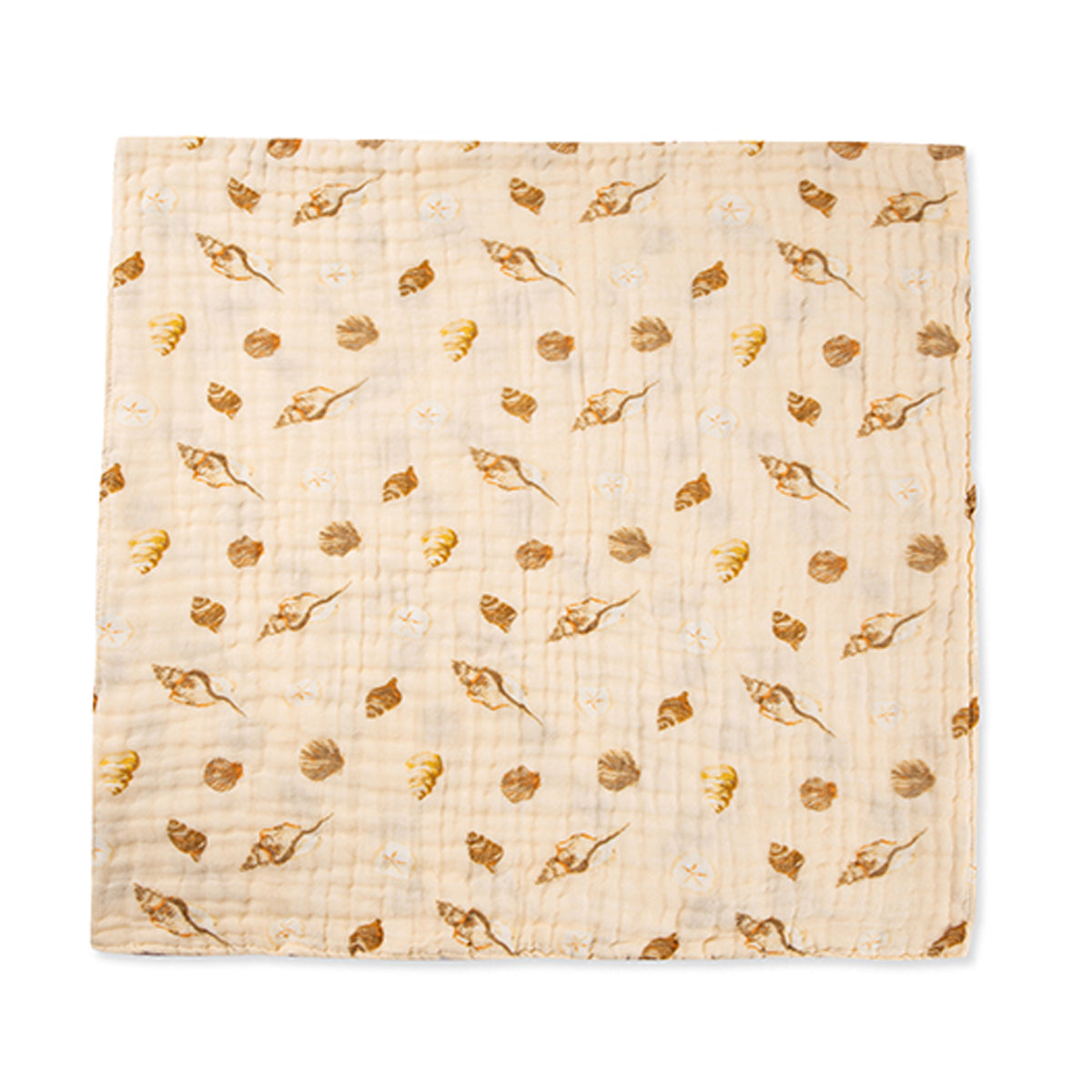 Milkbarn Kids Cotton Beach Towel baby Home Resort in Seashells fabric Front