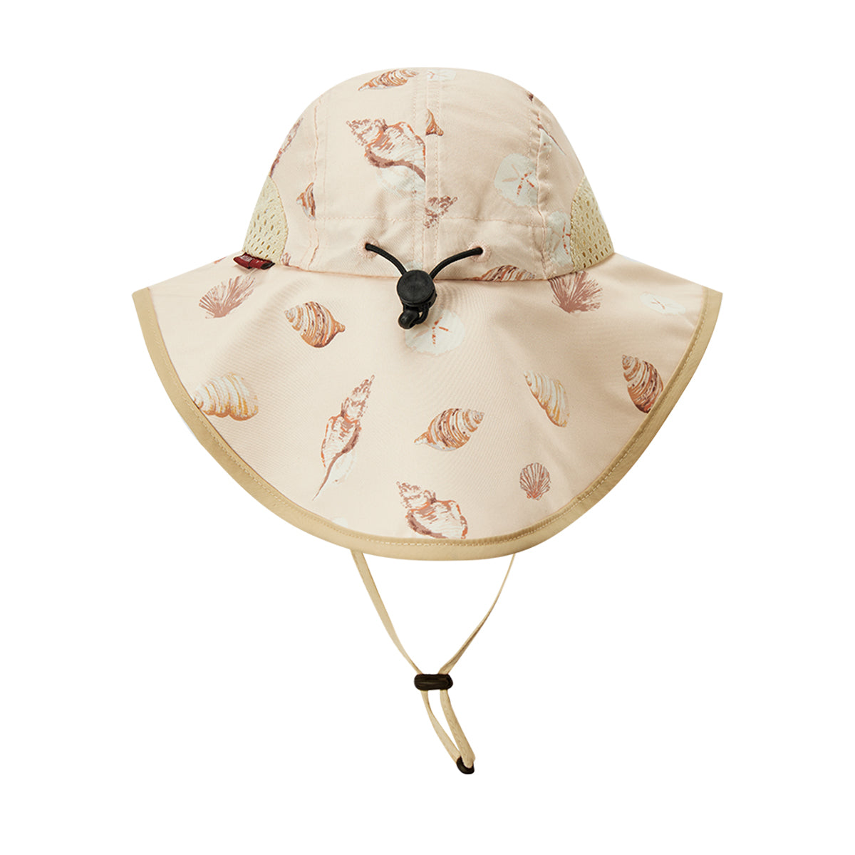 Milkbarn Kids Polyester Sun Safety Play Hat baby Accessories Hat in Seashells fabric Back