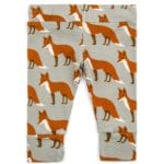Milkbarn Kids Organic Baby Legging in the Orange Fox Print