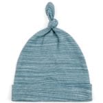 Milkbarn Kids Organic Baby Knotted Hat or Beanie in the Blue Stripe Print