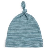 43065 - Milkbarn Kids Organic Baby Knotted Hat in the Blue Stripe Print