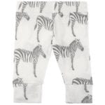 Milkbarn Kids Organic Baby Legging in the Grey Zebra Print