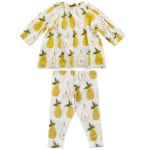 Baby Girl Organic Cotton Dress and Legging Set in the Pear Print