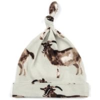 43101 - Milkbarn Kids Organic Knotted Hat or Beanie in the Goat Print