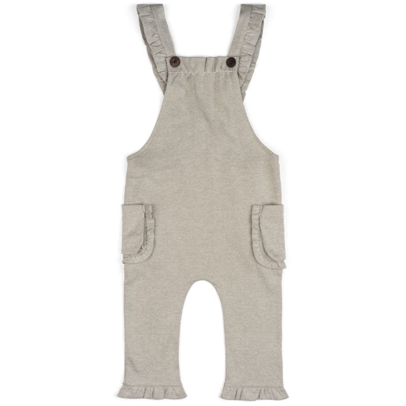 Grey Pinstripe Ruffle Overall | MILKBARN Kids | Organic and Bamboo Baby ...