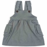 13001 - Milkbarn Kids Denim Dress Overall made of Organic Cotton and Recyled Polyester Blend