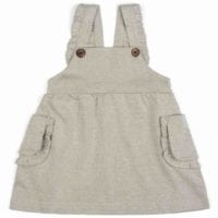 13002 - Milkbarn Kids Grey Pinstripe Dress Overall Made with a Blend of Organic Cotton and Rayon from Bamboo