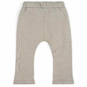 Jogger Pant or Lounge Pant in the Organic Cotton and Bamboo Blend Grey Pinstripe Fabric by Milkbarn Kids