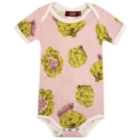 31108 - Milkbarn Kids Organic Cotton Baby One Piece in the Artichoke Print