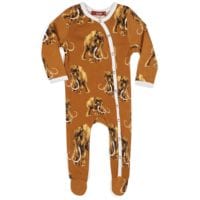 37109 - Milkbarn Footed Romper - Woolly Mammoth