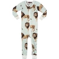 38097 - Milkbarn Kids Bamboo Baby Zipper Pajama or PJs in the Lion Print