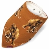 41109 - Milkbarn Kerchief Bib in Organic Woolly Mammoth print