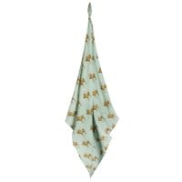 63075 - Milkbarn Swaddle Blanket in Bamboo Blue Moose Print