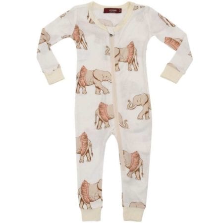 Tutu Elephant Bamboo Pajamas | MILKBARN | Bamboo Baby Clothes