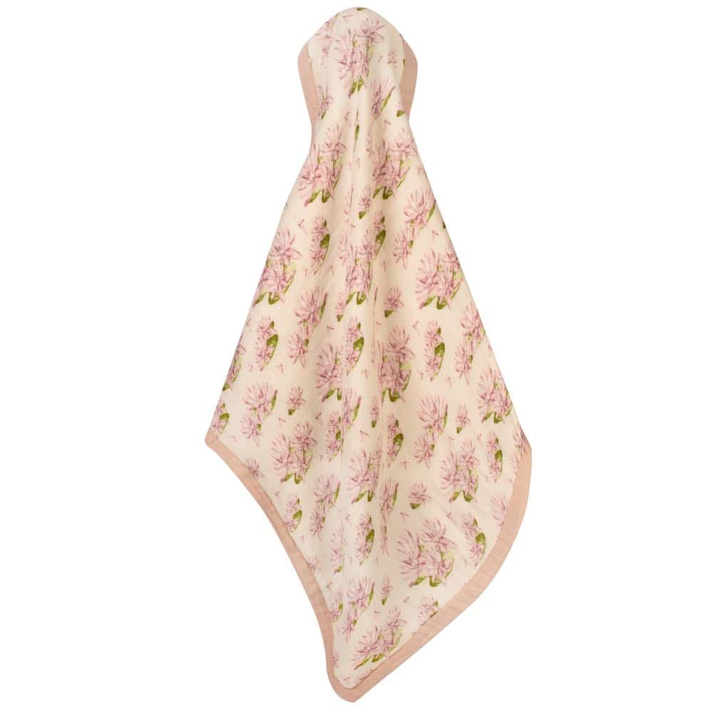 Milkbarn Kids Unfolded Organic Cotton and Bamboo Big Lovey in the Water Lily Print