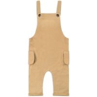 12004 - Baby or Child's Overalls in the Organic Cotton and Recycled Polyester Blend Rust Denim Fabric by Milkbarn Kids Front