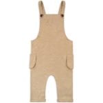 Baby or Child's Overalls in the Organic Cotton and Bamboo Blend Rust Pinstripe Fabric by Milkbarn Kids Front