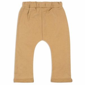 Jogger Pant or Lounge Pant in the Organic Cotton and Recycled Polyester Blend Rust Denim by Milkbarn Kids (Back)
