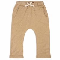 22005 - Jogger Pant or Lounge Pant in the Organic Cotton and Bamboo Blend Rust Pinstripe by Milkbarn Kids (Front)