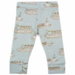 Bamboo Baby Legging or Lounge Pant in the Blue Ships or Boats Print by Milkbarn Kids