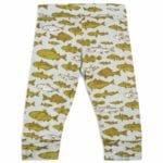 Bamboo Legging or Lounge Pant in the Blue Fish or Bass by Milkbarn Kids
