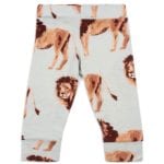 Bamboo Baby Legging or Lounge Pant in the Lion Wildlife Print by Milkbarn Kids