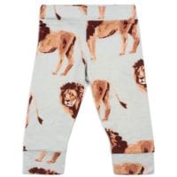 24097 - Bamboo Baby Legging or Lounge Pant in the Lion Wildlife Print by Milkbarn Kids