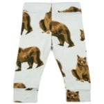 Bamboo Baby Legging or Lounge Pant in the Brown Bear Wildlife Print by Milkbarn Kids