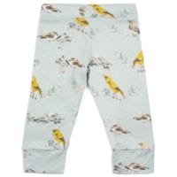 24102 - Bamboo Baby Legging or Lounge Pant in the Blue Bird Print by Milkbarn Kids