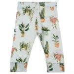 Bamboo Baby Legging or Lounge Pant in the Potted Plants and Succulents Print by Milkbarn Kids