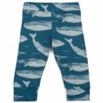 Bamboo Baby Legging or Lounge Pant in the Blue Whale Ocean Print by Milkbarn Kids