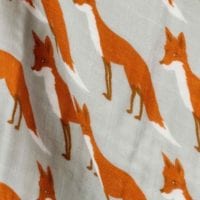 Orange Fox Print by Milkbarn Kids