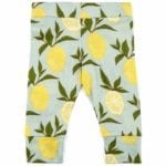 Organic Cotton Baby Leggings or Tights in the Lemon Print by Milkbarn Kids