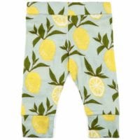 24089 - Organic Cotton Baby Leggings or Tights in the Lemon Print by Milkbarn Kids