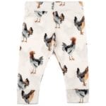 Organic Cotton Baby Leggings in the Chicken Print by Milkbarn Kids