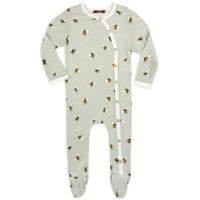 37118 - Bumblebee Bamboo Footed Romper by Milkbarn Kids