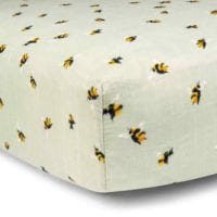 67118 - Bumblebee Bamboo Muslin Fitted Crib Sheet