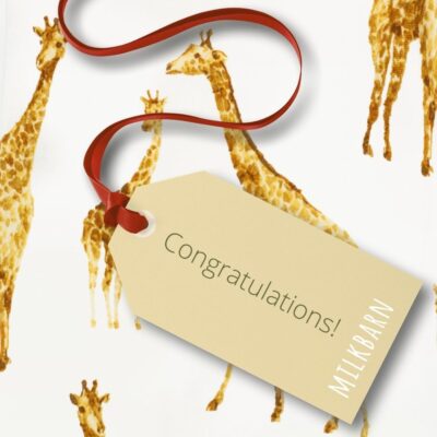 Congratulations Orange Giraffe for Milkbarn Gift Cards