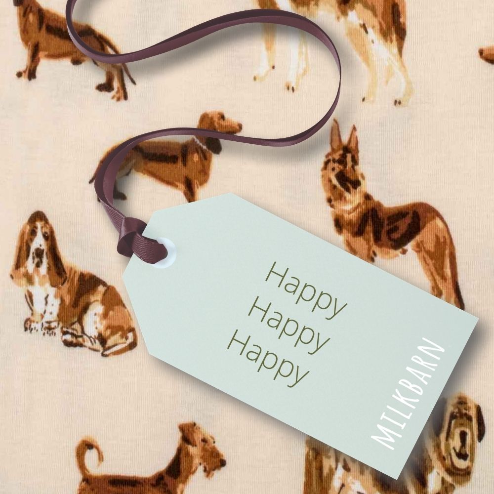 Happy Natural Dog Print for Milkbarn Gift Cards
