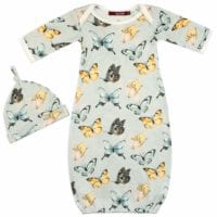 71117 - Butterfly Bamboo Gown and Hat Set by Milkbarn Kids