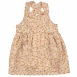 Rose Floral Organic Linen and Cotton Pinafore Apron by Milkbarn Kids