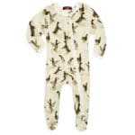 Duck Organic Cotton Zipper Footed Romper by Milkbarn Kids