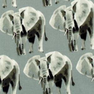 Grey Elephant Organic Cotton Print Detail by Milkbarn Kids