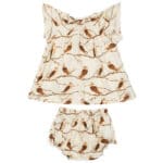 Owl Bamboo Dress and Bloomer Set by Milkbarn Kids