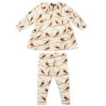 Owl Bamboo Dress and Legging Set by Milkbarn Kids