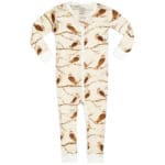 Owl Bamboo Zipper Pajama by Milkbarn Kids
