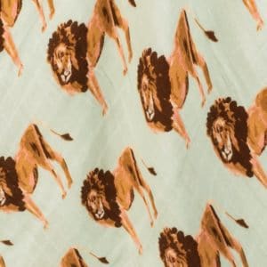 Lion Big Lovey Muslin Blanket Print Detail