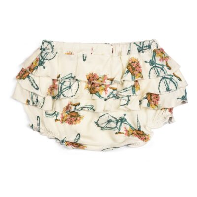 Floral Bicycle Bamboo Ruffle Bloomer Rear