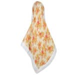 Vintage Floral Mini Lovey Muslin Blanket Unfolded